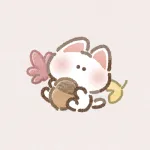 秋の猫さんのフリーアイコン
