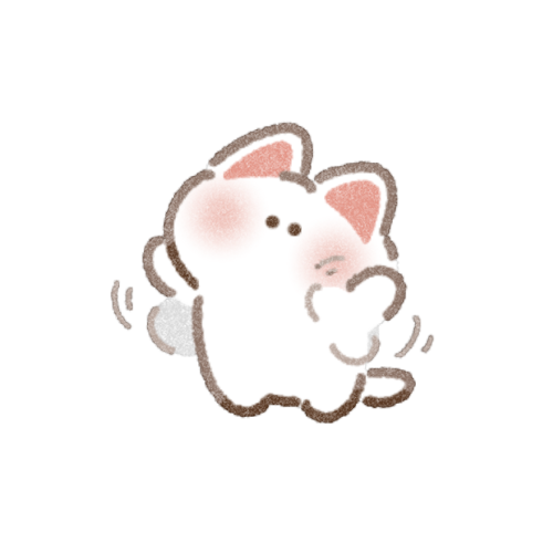 腕をぐるぐる回す猫さんのフリーイラスト