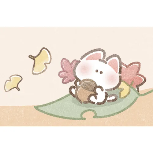 Twitter用フリーヘッダー（秋の猫さん）