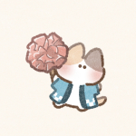 お祭りのシデ棒を持った猫さんのフリーアイコン