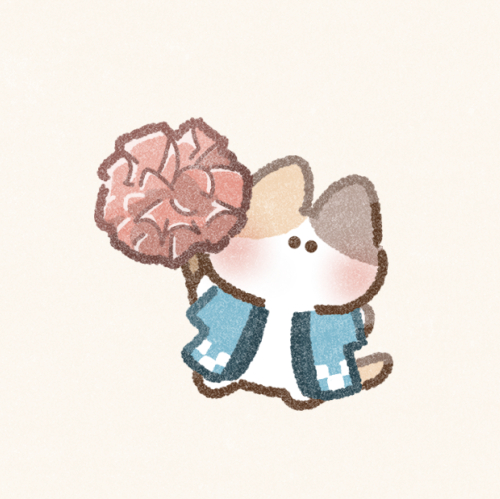 お祭りのシデ棒を持った猫さんのフリーアイコン