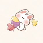 秋のさつまいもと兎さんのフリーアイコン