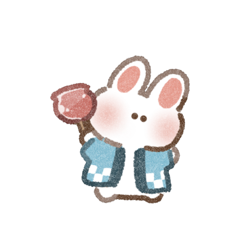 お祭りを楽しむ兎さんのフリーイラスト