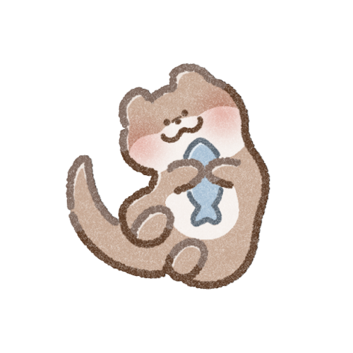 カワウソさんのフリーイラスト