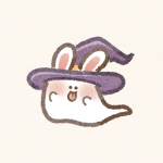 ハロウィンおばけな兎さんのフリーアイコン