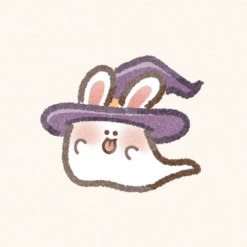 ハロウィンおばけな兎さんのフリーアイコン