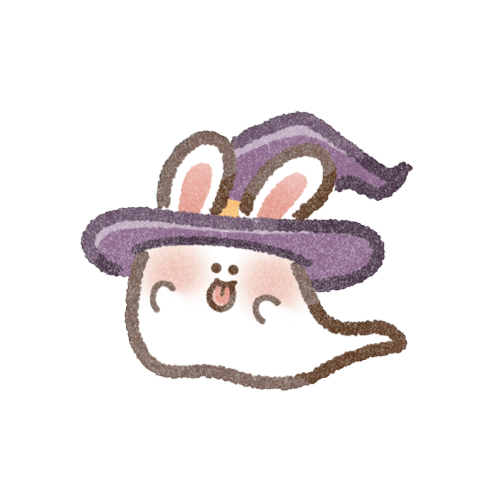 ハロウィンおばけな兎さんのフリーイラスト