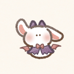 悪魔仮装のうさぎさんのフリーアイコン