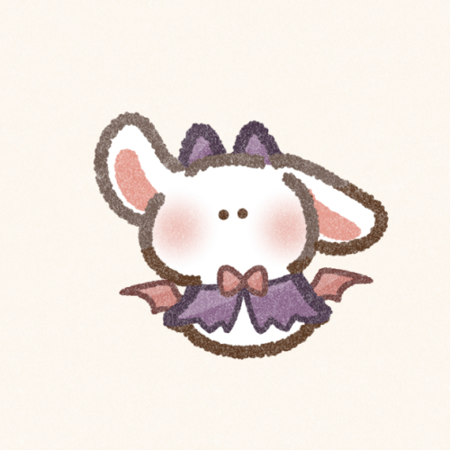 悪魔仮装のうさぎさんのフリーアイコン