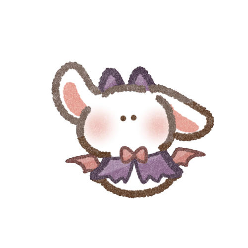 悪魔仮装のうさぎさんのフリーイラスト