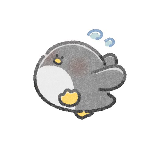 慌てるペンギンさんのフリーアイコン
