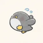 慌てるペンギンさんのフリーアイコン