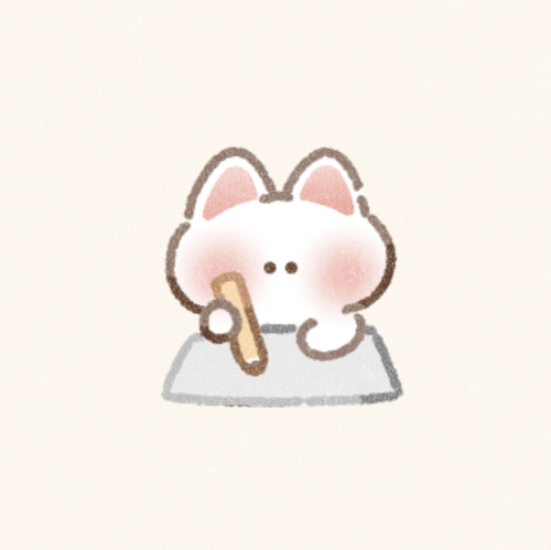 書き物をする猫さんのフリーアイコン