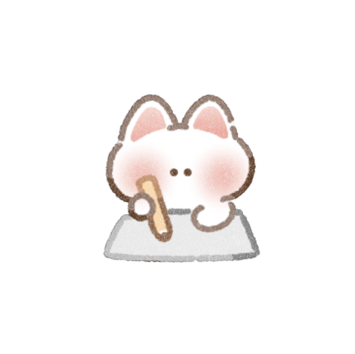 書き物をする猫さんのフリーイラスト