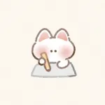 書き物をする猫さんのフリーアイコン