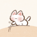 物を落とす猫さんのフリーアイコン