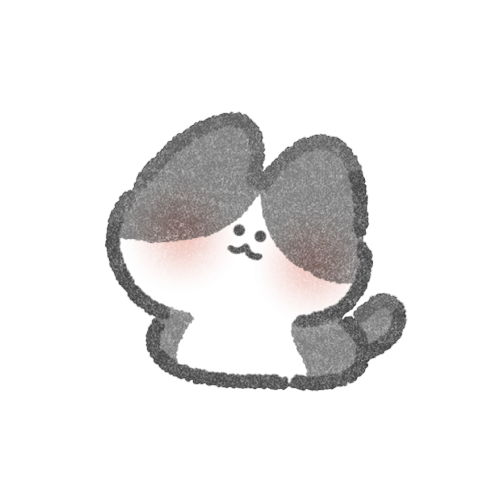 白黒ハチワレちゃんのフリーイラスト