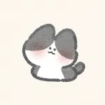 白黒ハチワレちゃんのフリーアイコン