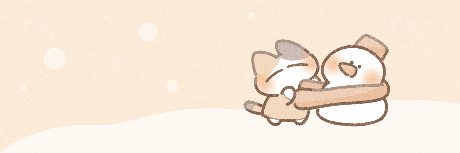 Twitter用フリーヘッダー（冬の雪だるま）