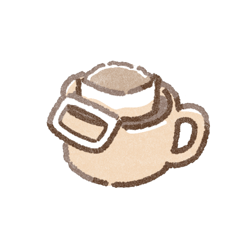 ドリップコーヒーのフリーイラスト
