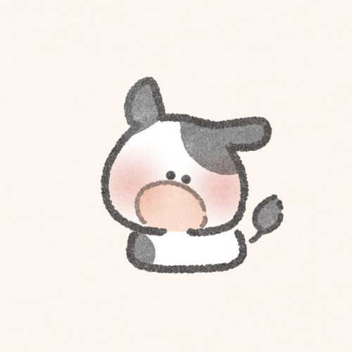 干支の丑（牛）さんのフリーアイコン