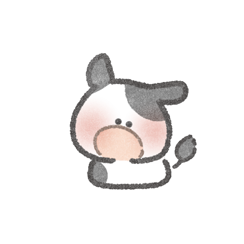 干支の丑（牛）さんのフリーイラスト