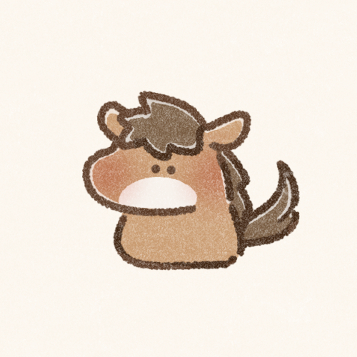 干支の午（馬）さんのフリーアイコン