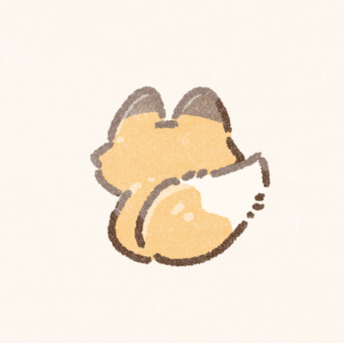 後ろ姿のきつねさんのフリーアイコン