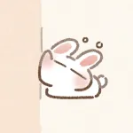 眠いうさぎさんのフリーアイコン