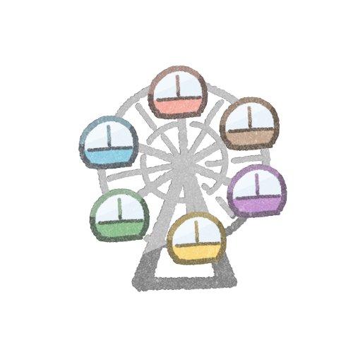 観覧車のフリーイラスト