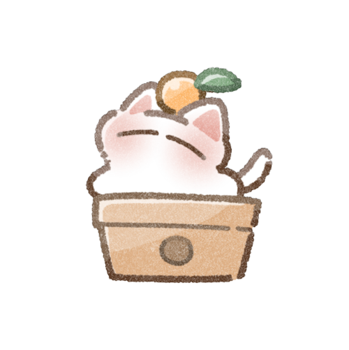 鏡餅な猫さんのフリーイラスト