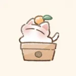 鏡餅な猫さんのフリーアイコン