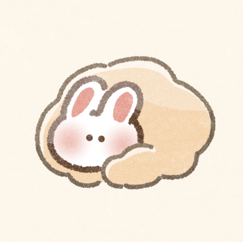 毛布にくるまるうさぎのフリーアイコン