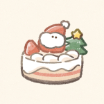 クリスマスケーキのフリーアイコン