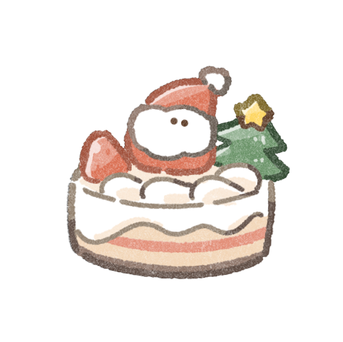 クリスマスケーキのフリーイラスト