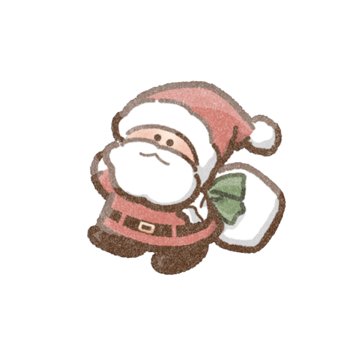 シンプル可愛いサンタさんのフリーイラスト