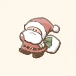 シンプル可愛いサンタさんのフリーアイコン