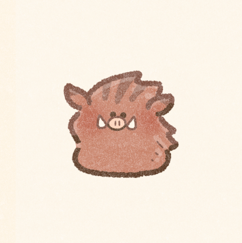 干支の亥（猪）さんのフリーアイコン