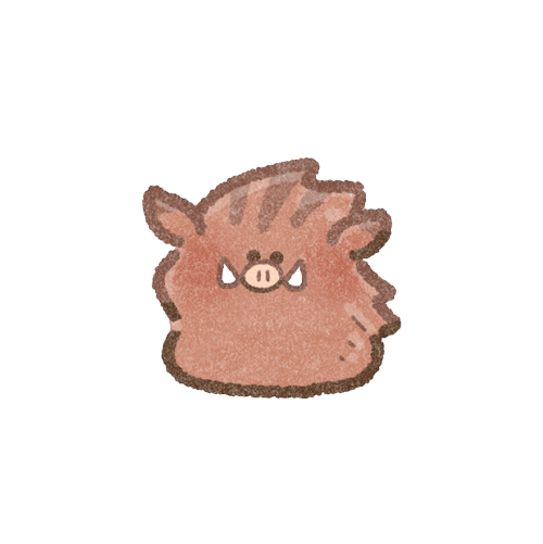 干支の亥（猪）さんのフリーイラスト