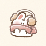 冬の恰好のうさぎさんのフリーアイコン