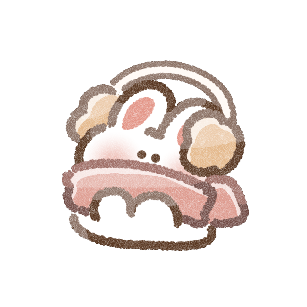 冬の恰好のうさぎさんのフリーイラスト