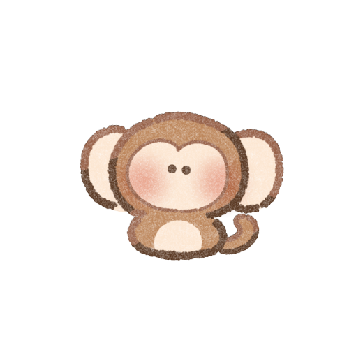 干支の申（猿）さんのフリーイラスト