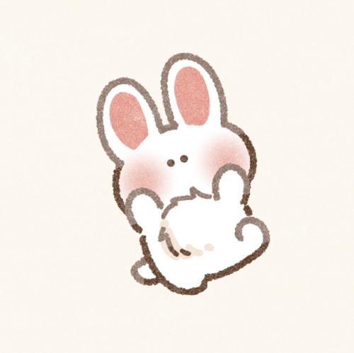 ふわふわウサギさんのフリーアイコン