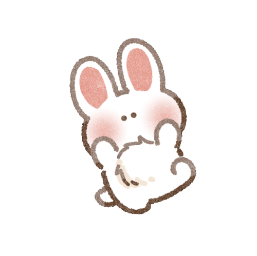 ふわふわウサギさんのフリーイラスト