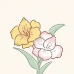 アルストロメリアのお花のフリーアイコン