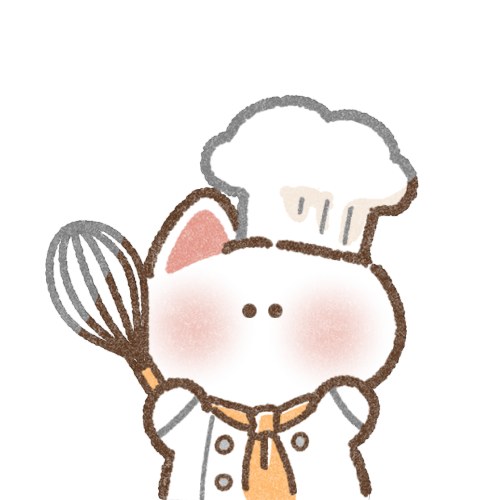 コック（パティシエ）姿の猫さんのフリーイラスト