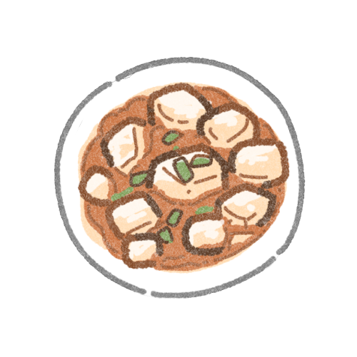マーボー豆腐のフリーイラスト