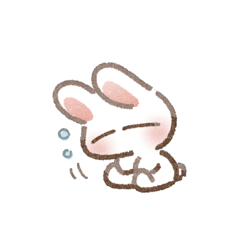 眠たいうさぎさんのフリーイラスト