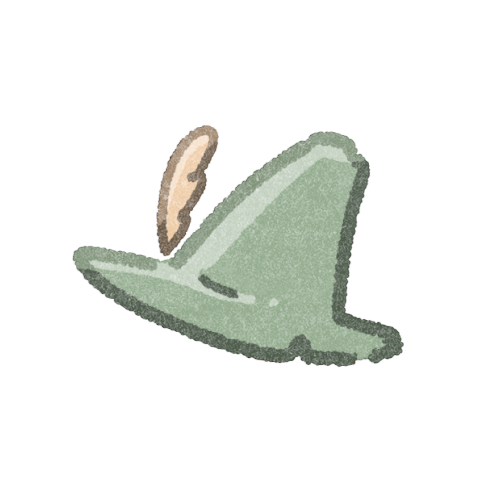 緑の帽子のフリーイラスト