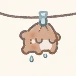 お洗濯されたくまさんのフリーアイコン